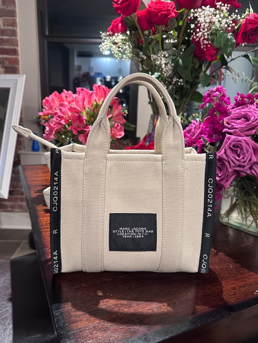 THE JACQUARD SMALL TOTE BAG - Picture 2 of 6